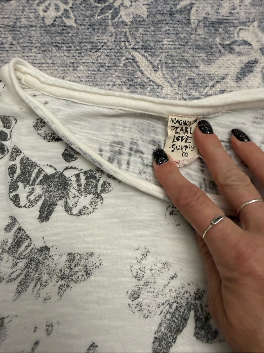 Magnolia Pearl moth long sleeve top - Picture 5 of 5